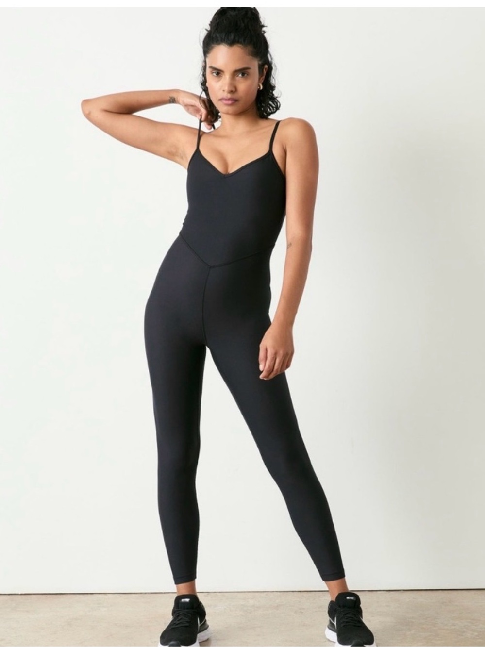 Sincerely Jules Black Athletic Catsuit Jumpsuit One Piece Activewear Yoga Romper